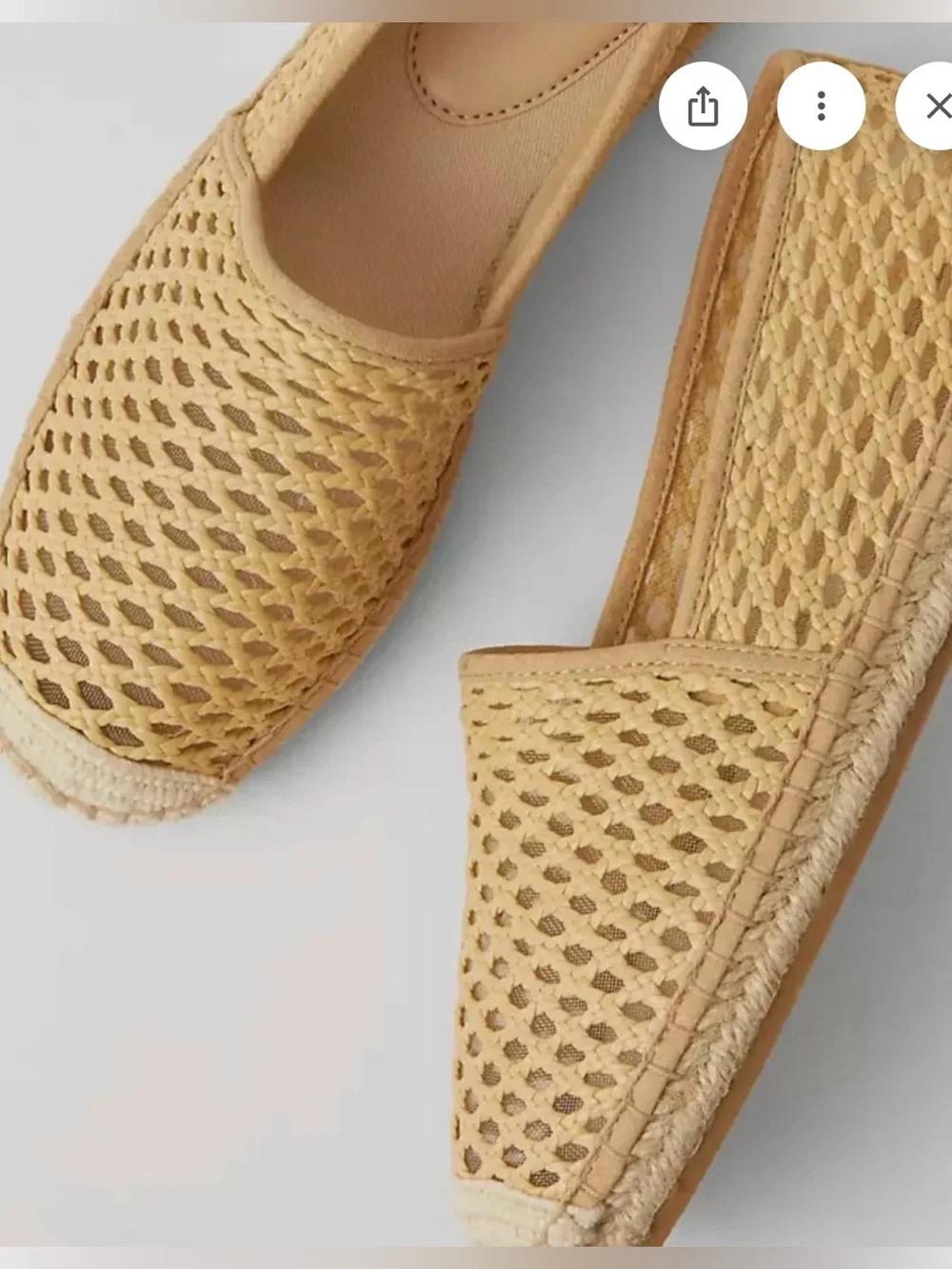 Ann Taylor Woven Espadrille Slip-On Flats in Tan